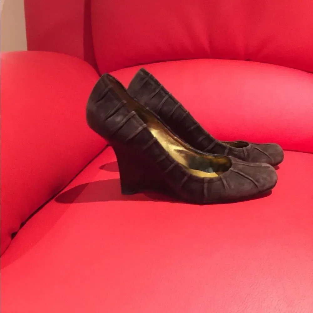 Brown platform Wedges